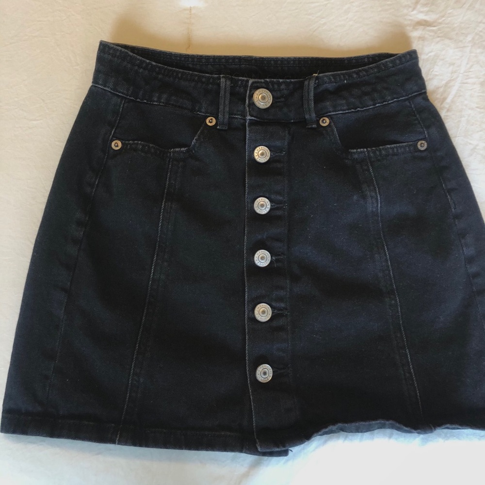 american eagle denim skirt